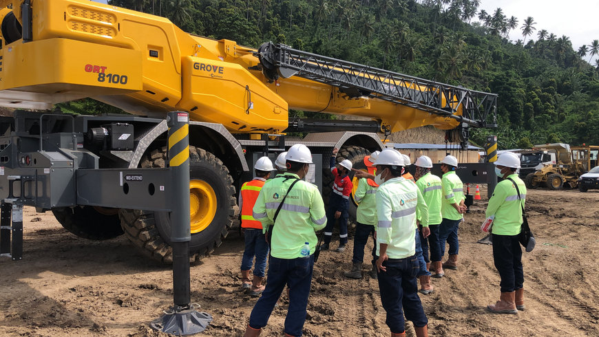 Cranserco delivers Grove GRT8100 rough-terrain crane to Indonesian gold mining business